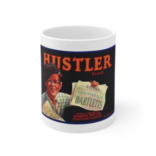Hustler Printed on a Large Ceramic Mug 11oz