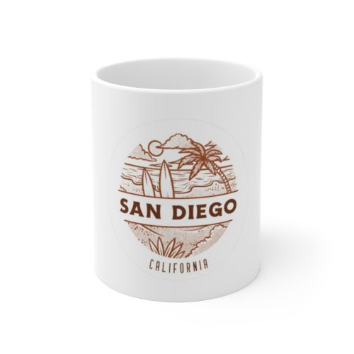 San Diego Printed on a Large Ceramic Mug 11oz
