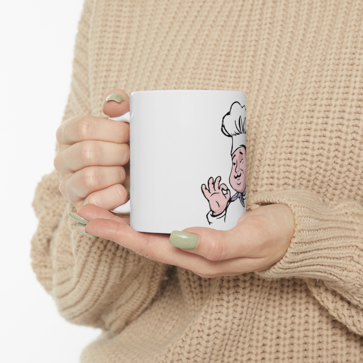 Chef Cartoon Delicious Printed on a Large Ceramic Mug 11oz - Image 10