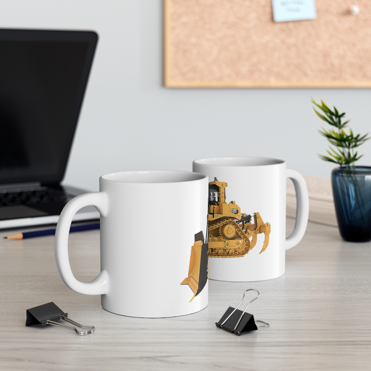 CAT D9 Printed on a Large Ceramic Mug 11oz - Image 5