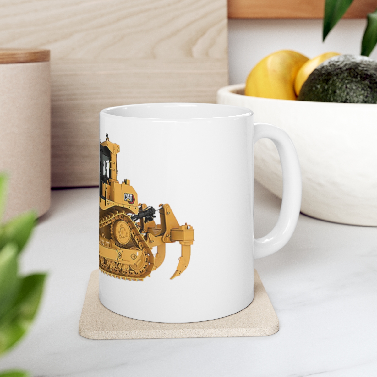 CAT D9 Printed on a Large Ceramic Mug 11oz - Image 7