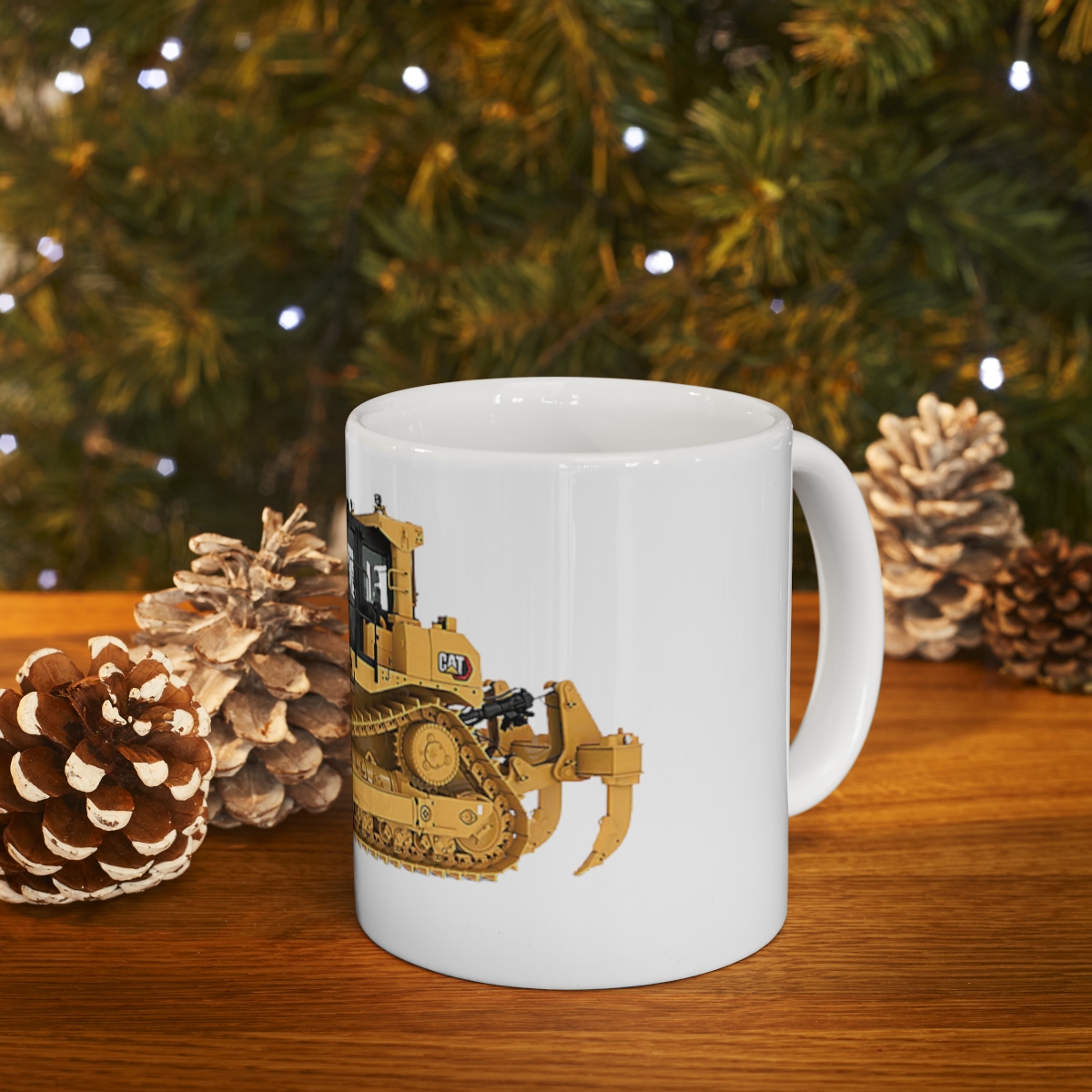 CAT D9 Printed on a Large Ceramic Mug 11oz - Image 9