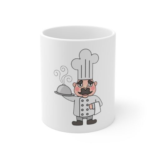 Chef Cartoon Printed on a Large Ceramic Mug 11oz
