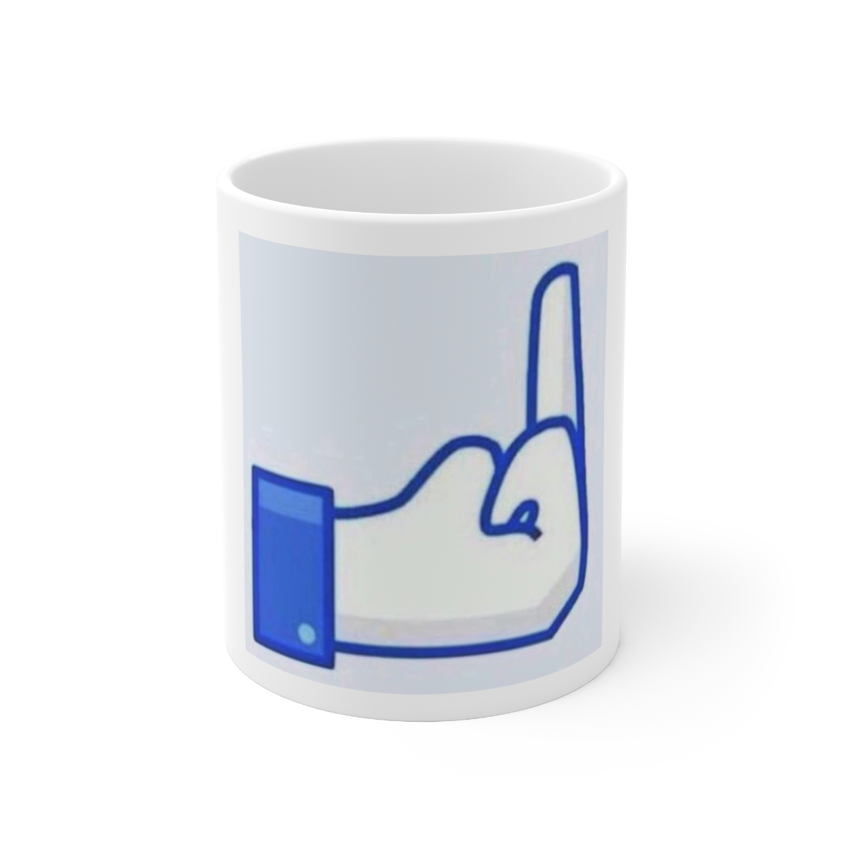 Hello Facebook! Icon Printed on a Large Ceramic Mug 11oz