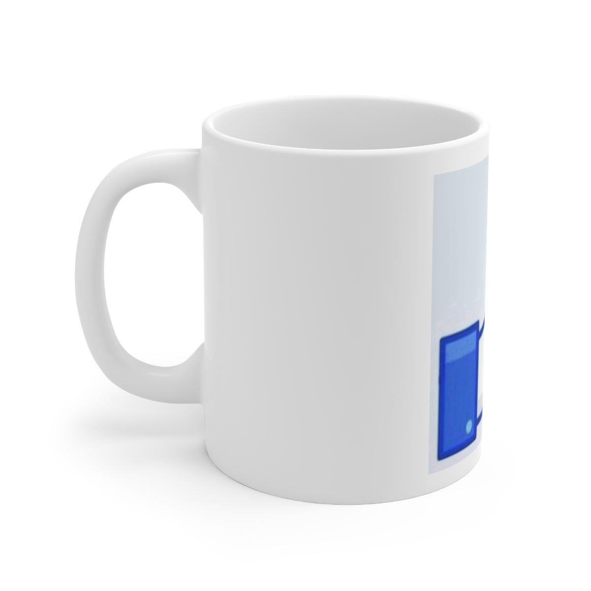 Hello Facebook! Icon Printed on a Large Ceramic Mug 11oz - Image 2