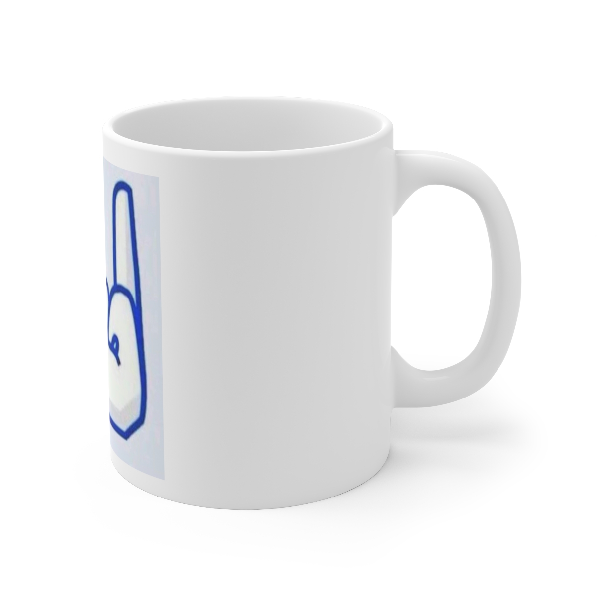 Hello Facebook! Icon Printed on a Large Ceramic Mug 11oz - Image 3