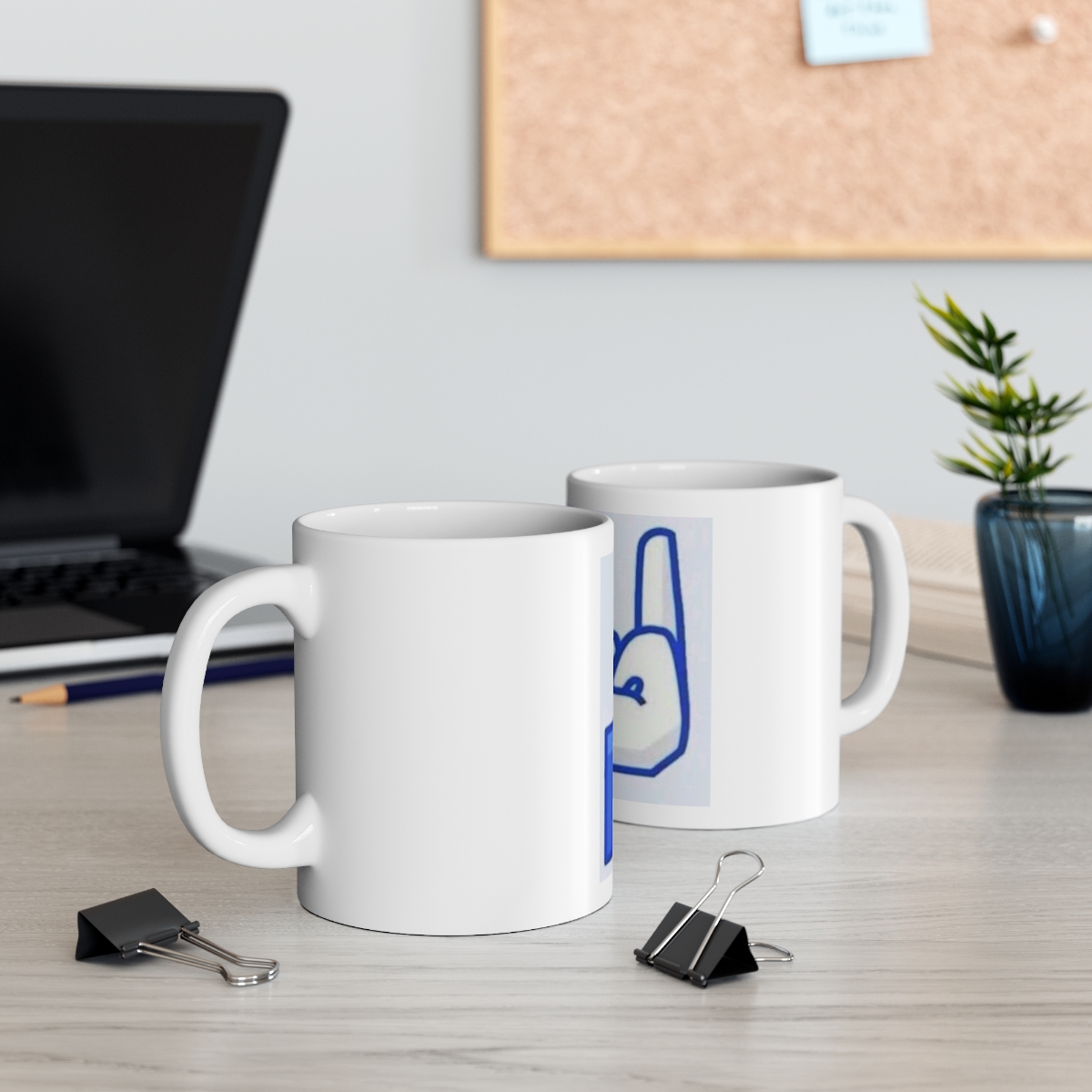 Hello Facebook! Icon Printed on a Large Ceramic Mug 11oz - Image 5