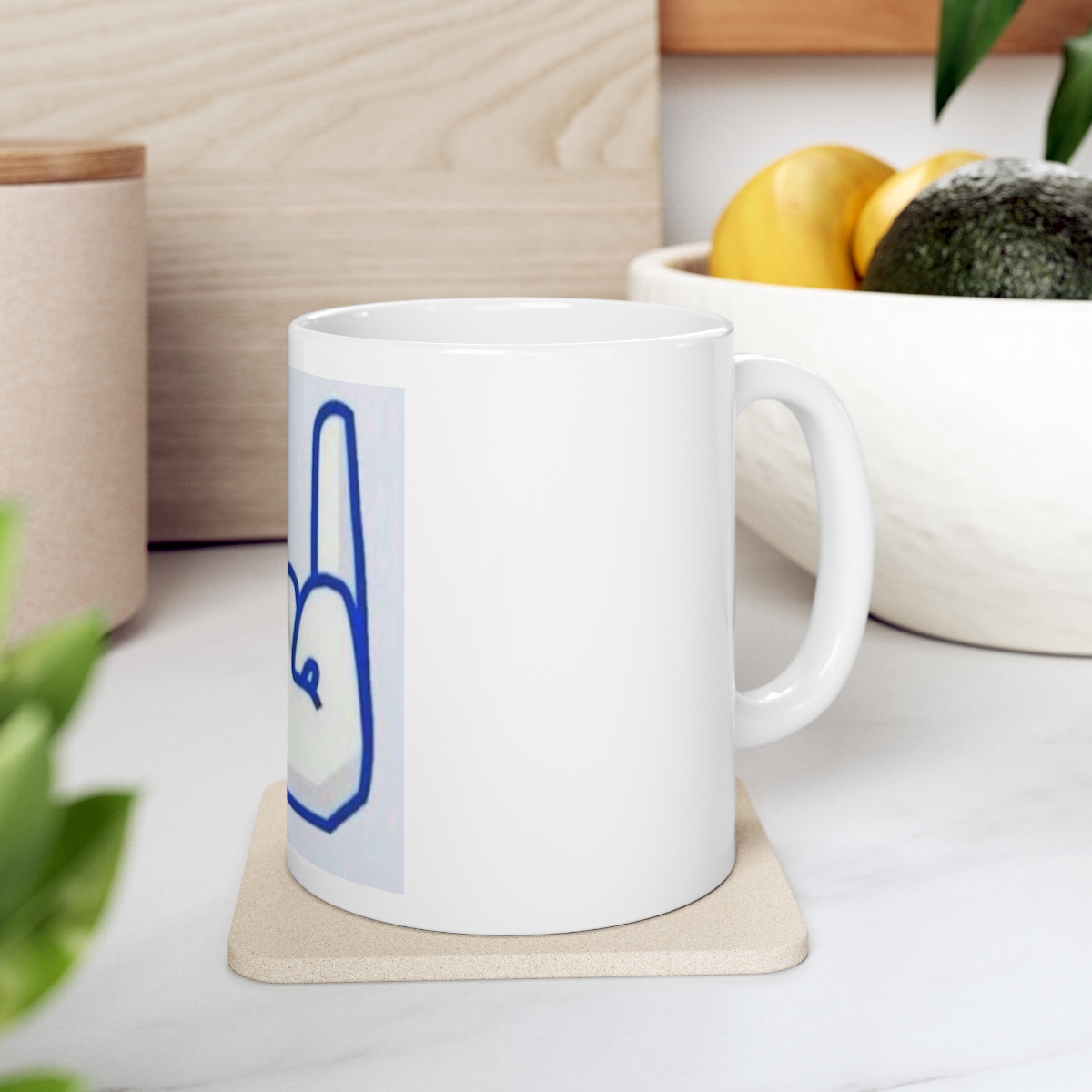 Hello Facebook! Icon Printed on a Large Ceramic Mug 11oz - Image 7