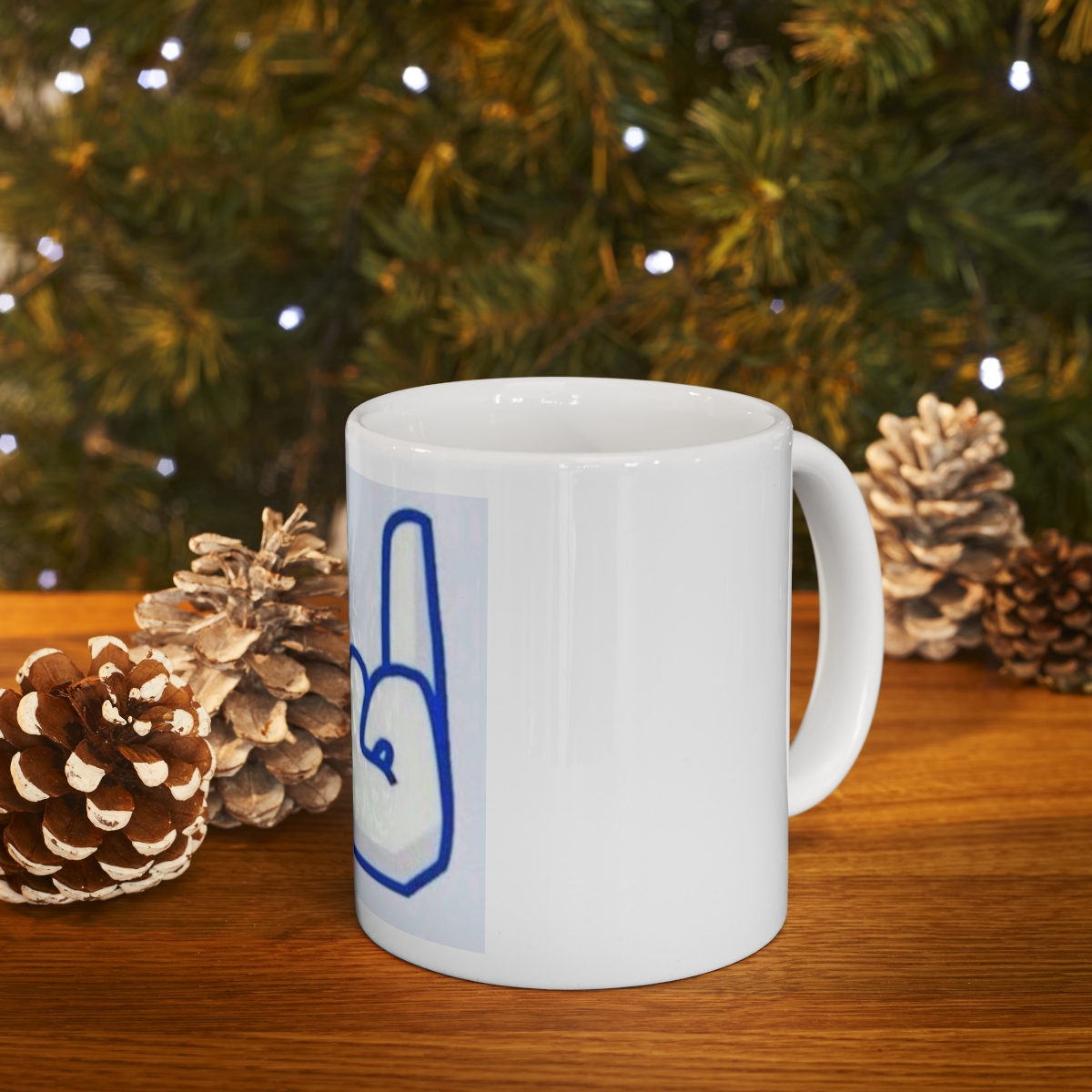 Hello Facebook! Icon Printed on a Large Ceramic Mug 11oz - Image 9