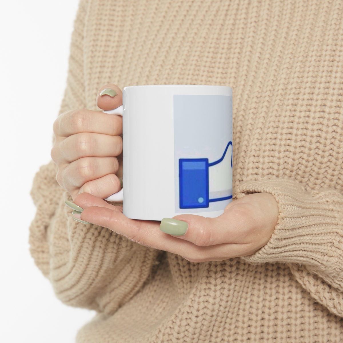 Hello Facebook! Icon Printed on a Large Ceramic Mug 11oz - Image 10