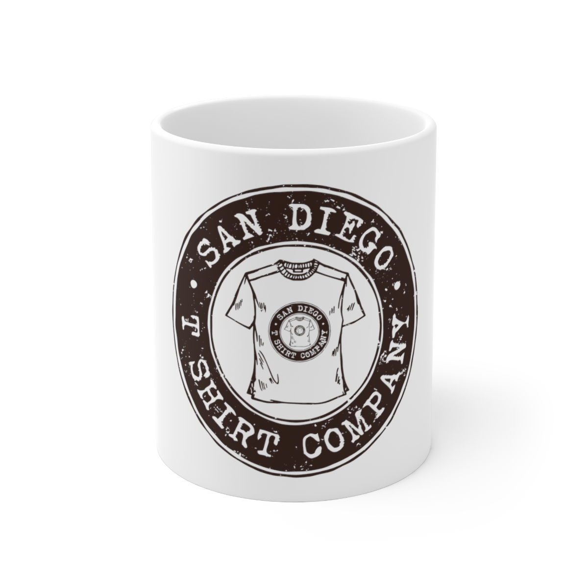 San Diego T Shirt Company Ceramic Mug, Large 11oz Size