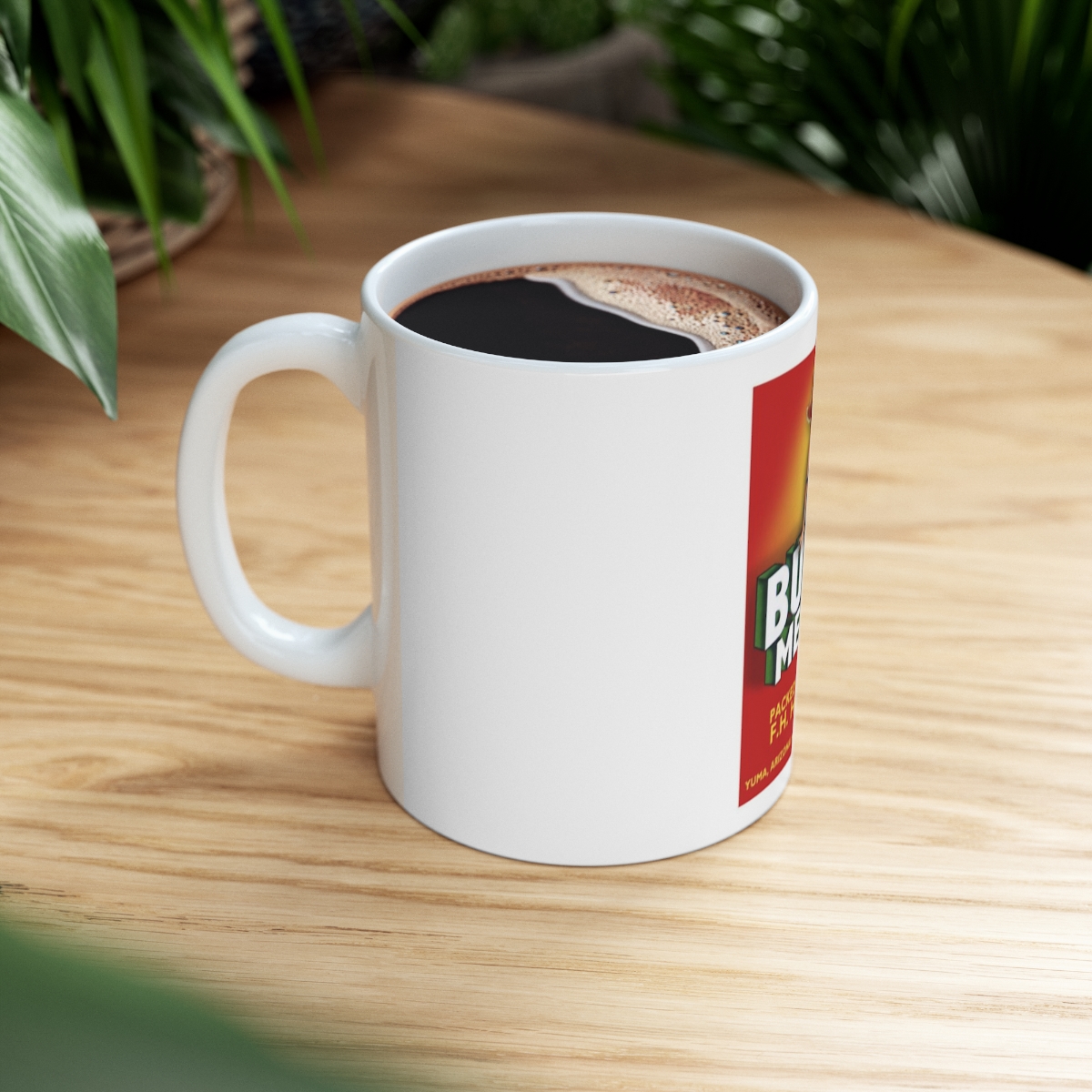 Buxom Melons Brand Fruit Crate Label Ceramic Mug 11oz - Image 8