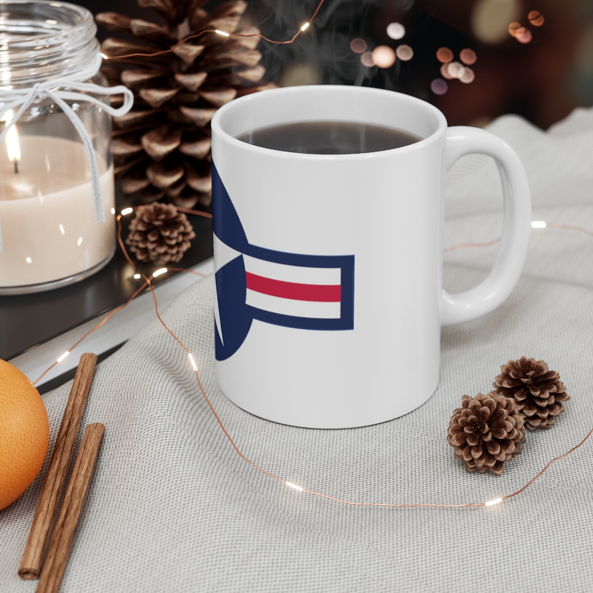 Air Force Star on Large Ceramic Mug 11oz - Image 4
