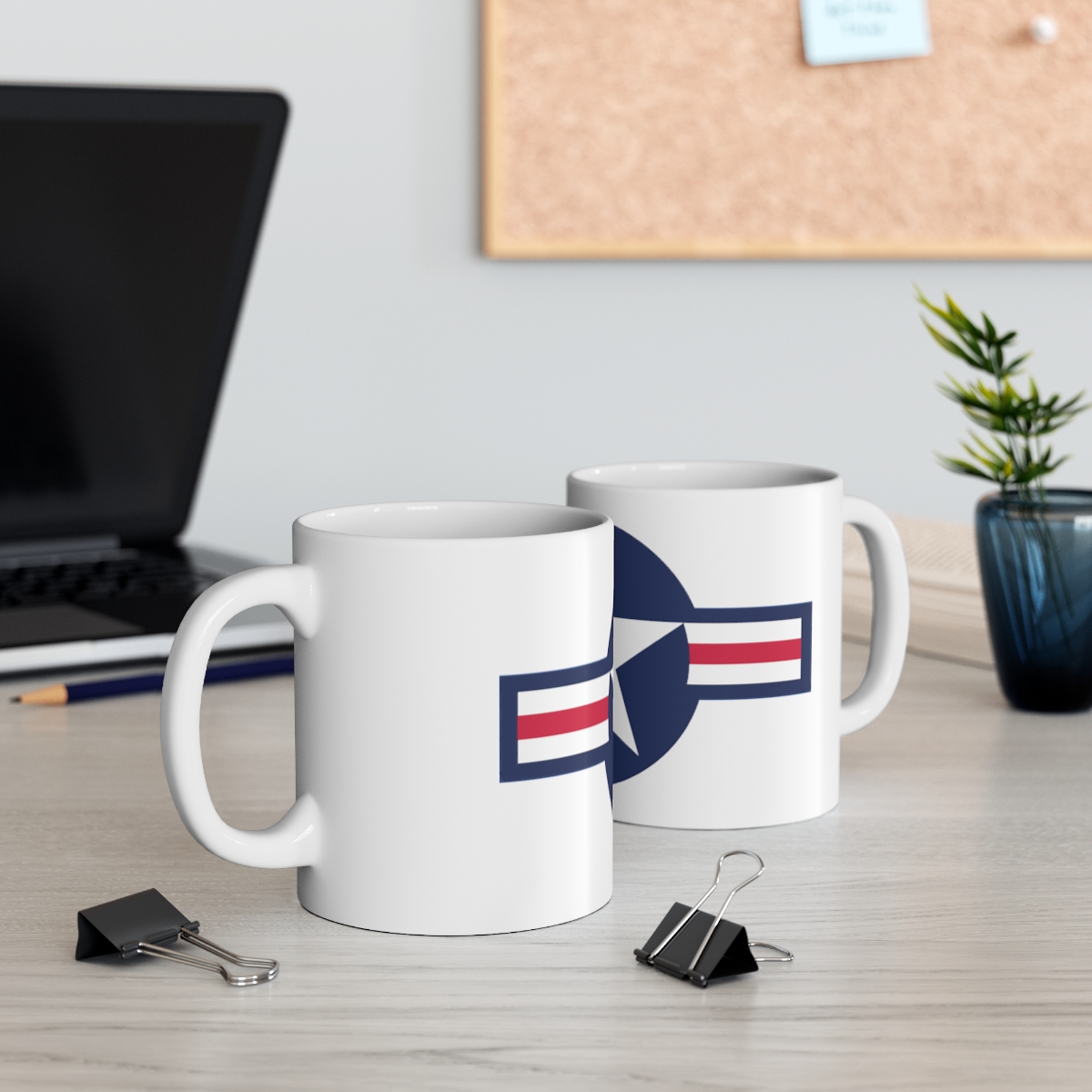 Air Force Star on Large Ceramic Mug 11oz - Image 5