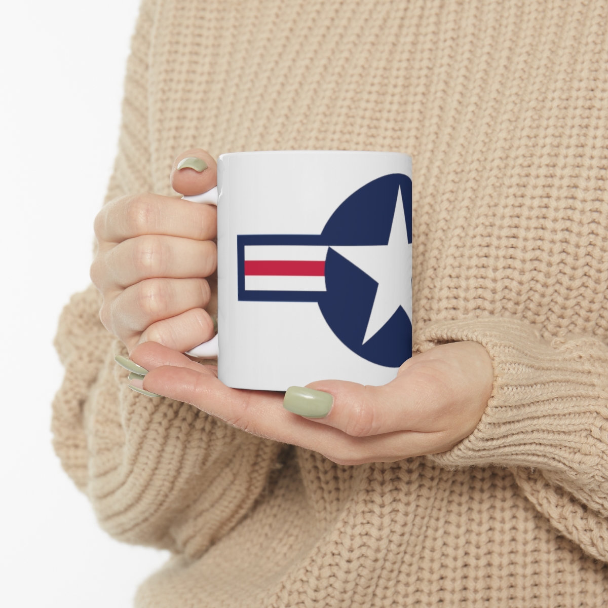Air Force Star on Large Ceramic Mug 11oz - Image 10