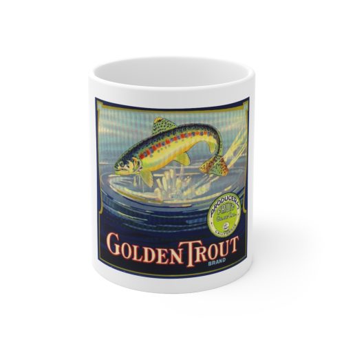 Golden Trout on Large Ceramic Mug 11oz