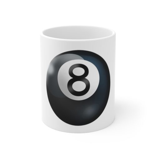 8 Ball on Large Ceramic Mug 11oz