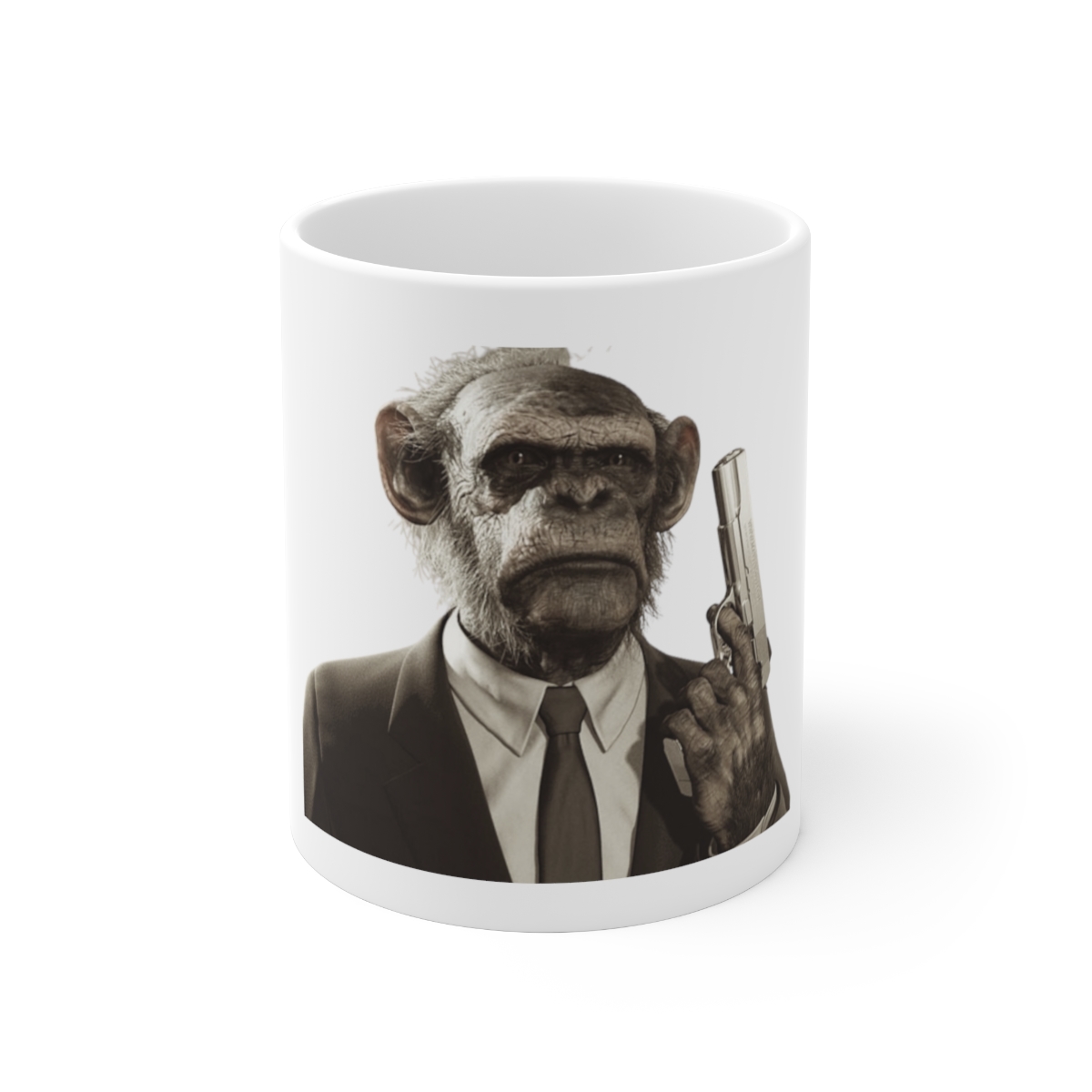 Monkey Cop - Make My Day Ceramic Mug 11oz