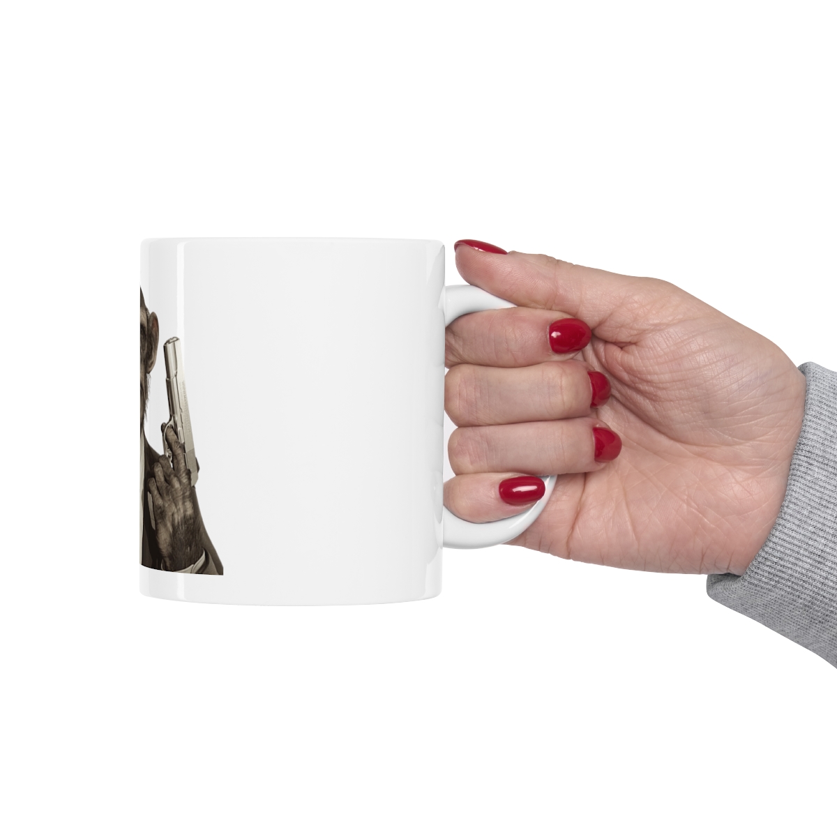 Monkey Cop - Make My Day Ceramic Mug 11oz - Image 12