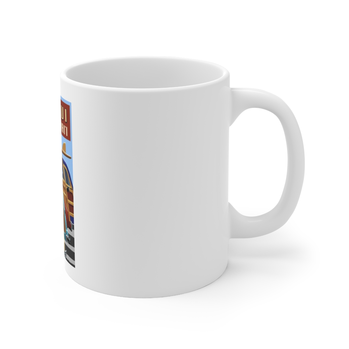 Maui Surfin Safari on Large Ceramic Mug 11oz - Image 3