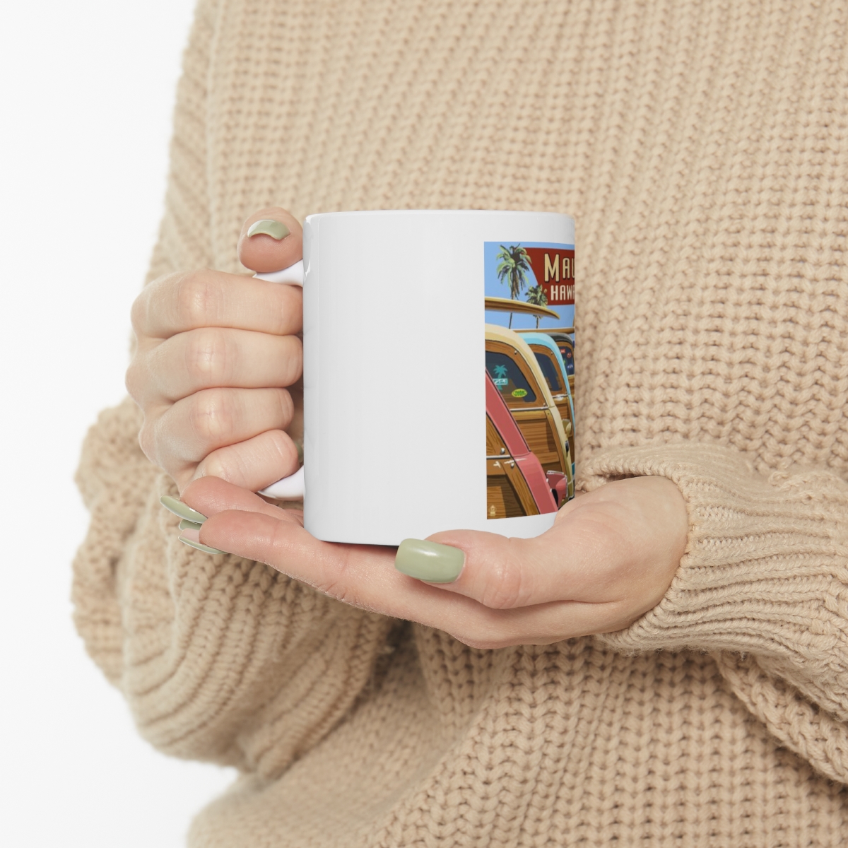 Maui Surfin Safari on Large Ceramic Mug 11oz - Image 10