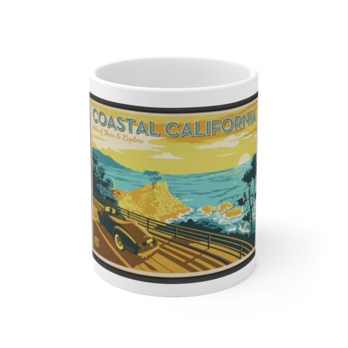 Coastal California on Large Ceramic Mug 11oz