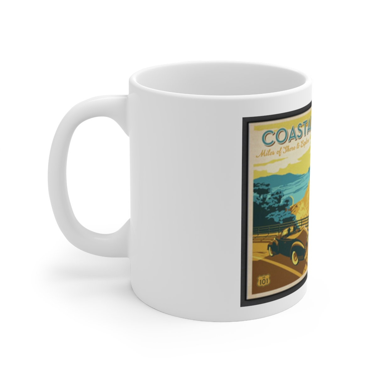 Coastal California on Large Ceramic Mug 11oz - Image 2