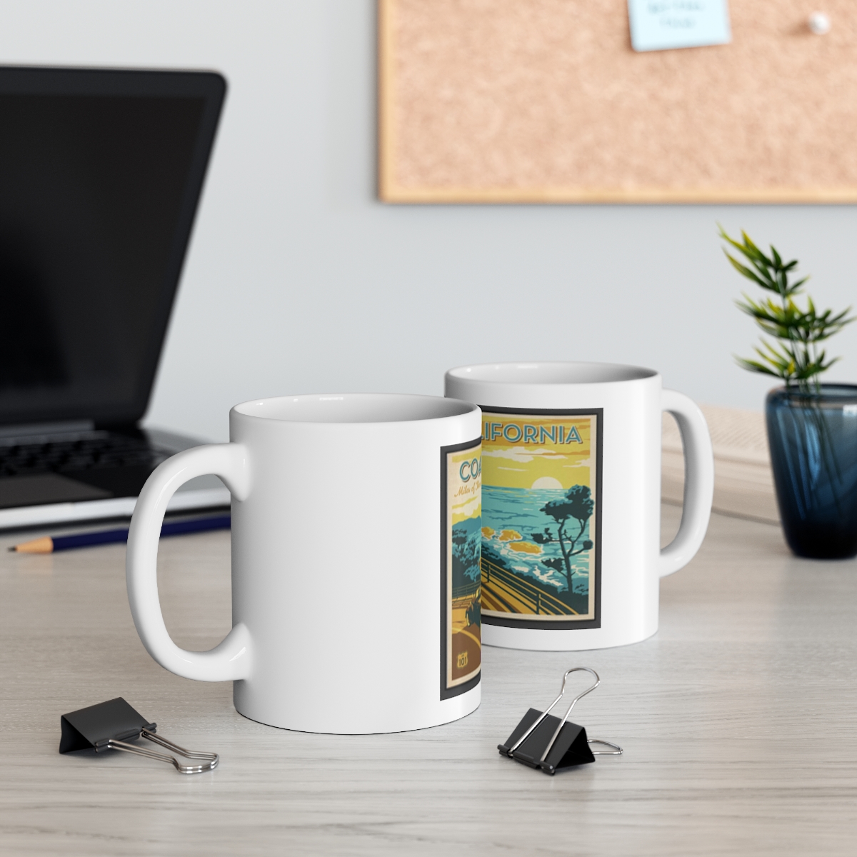 Coastal California on Large Ceramic Mug 11oz - Image 5