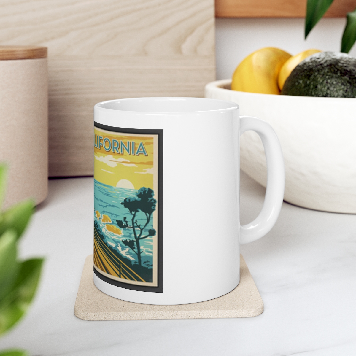 Coastal California on Large Ceramic Mug 11oz - Image 7