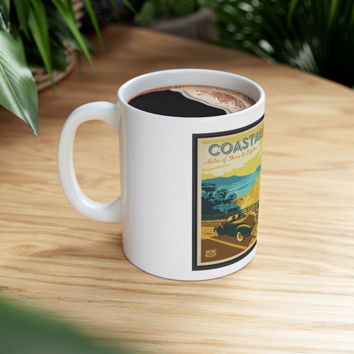 Coastal California on Large Ceramic Mug 11oz - Image 8