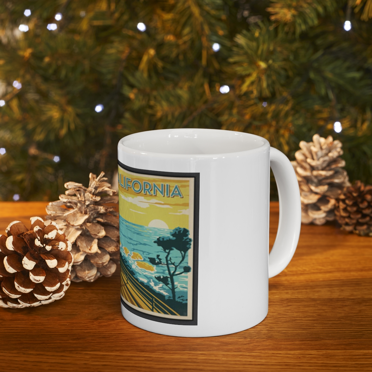 Coastal California on Large Ceramic Mug 11oz - Image 9