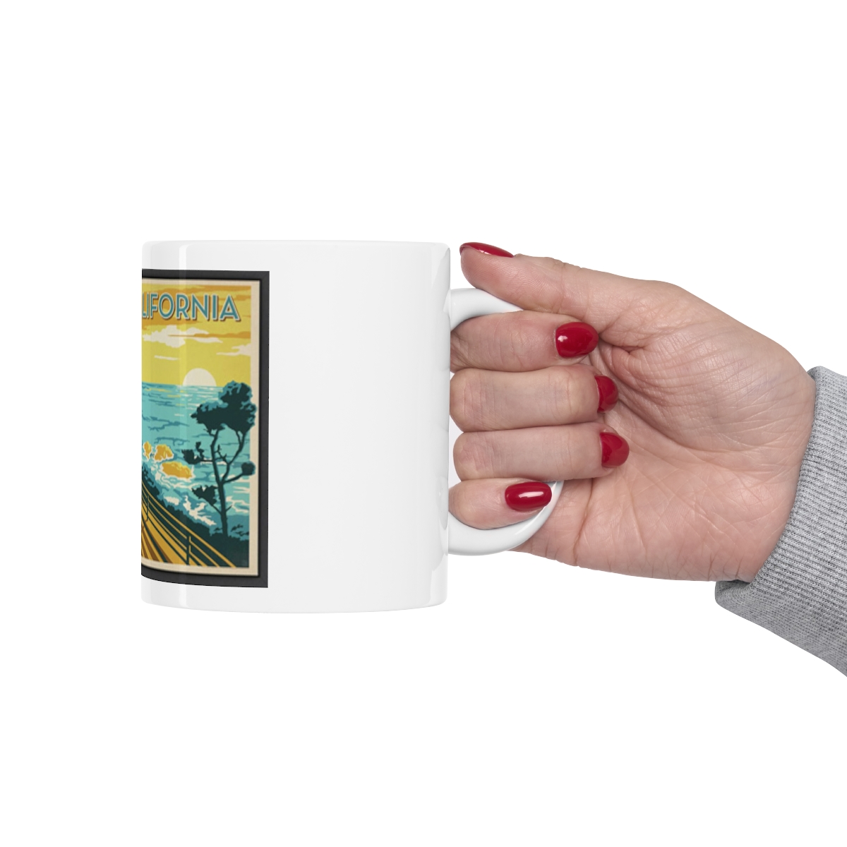 Coastal California on Large Ceramic Mug 11oz - Image 12