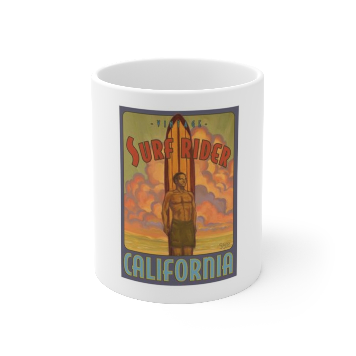 Surfrider on Large Ceramic Mug 11oz
