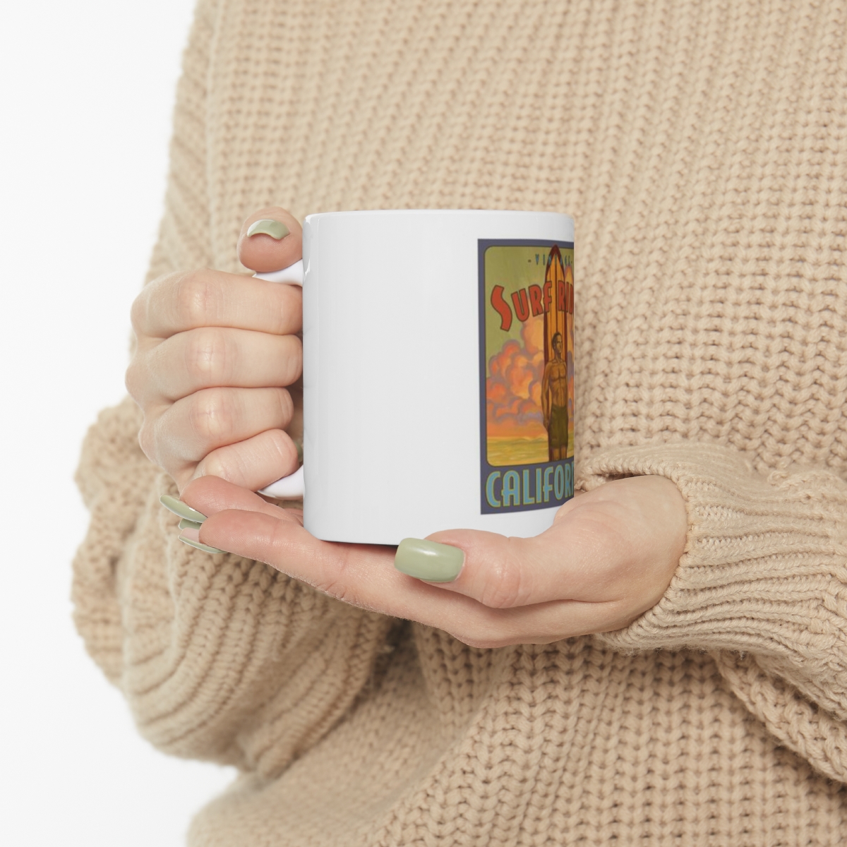 Surfrider on Large Ceramic Mug 11oz - Image 10