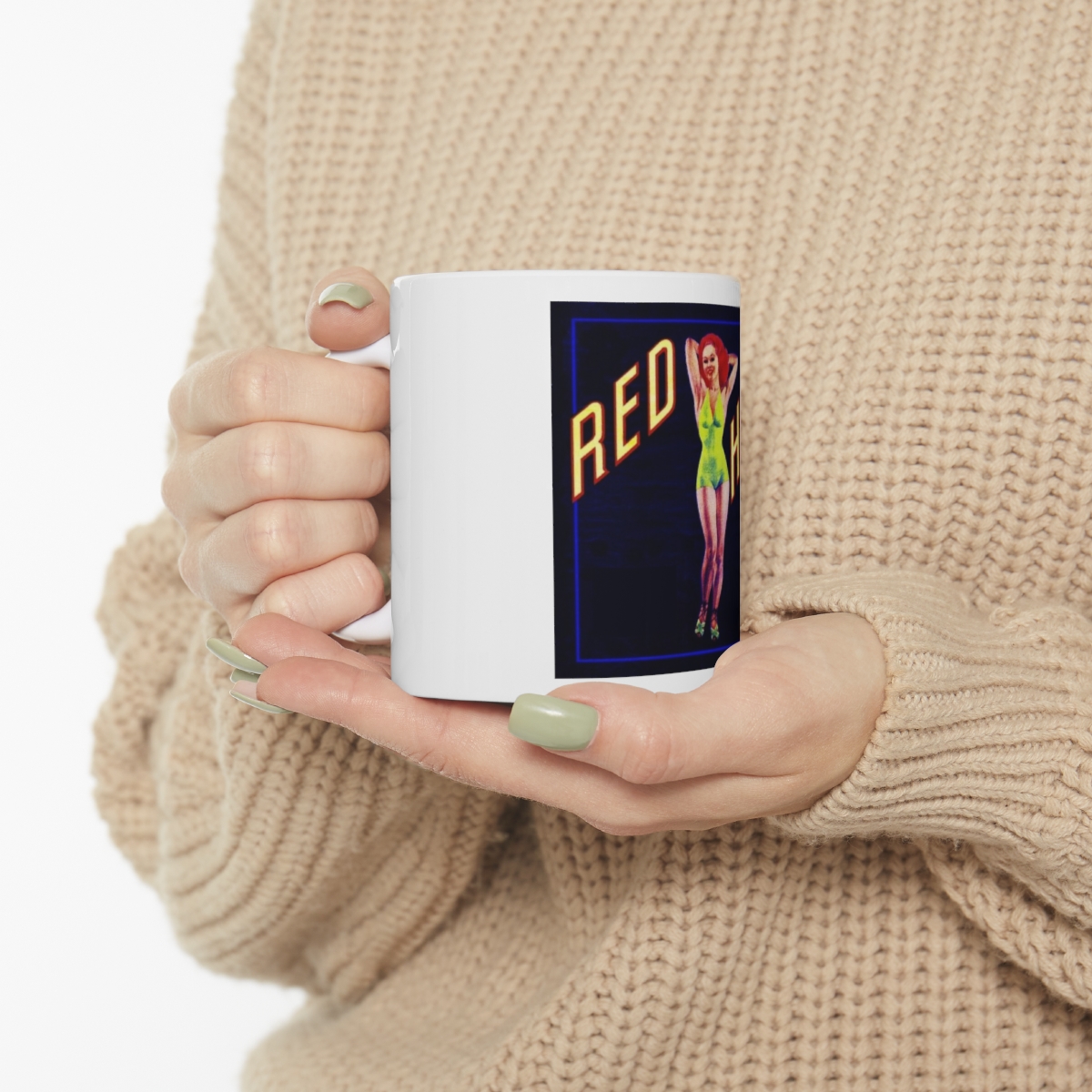 Red Head Printed on a Large Ceramic Mug 11oz - Image 10