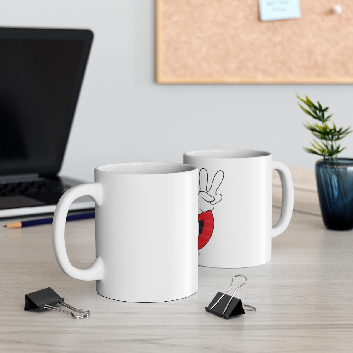 Ghost Busters Peace Sign Printed on a Large Ceramic Mug 11oz - Image 5