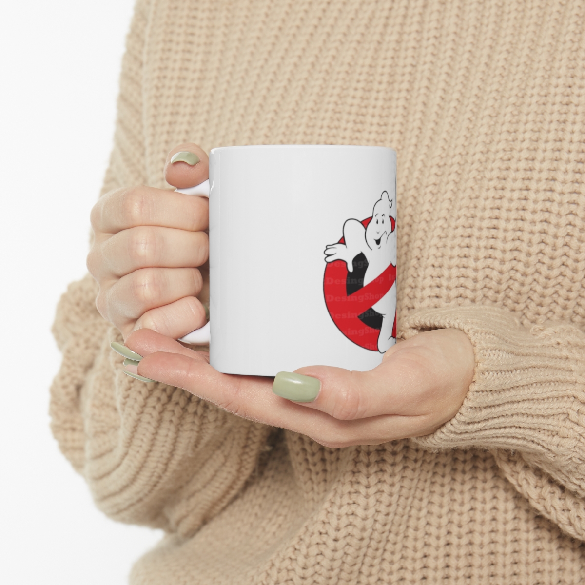Ghost Busters Peace Sign Printed on a Large Ceramic Mug 11oz - Image 10