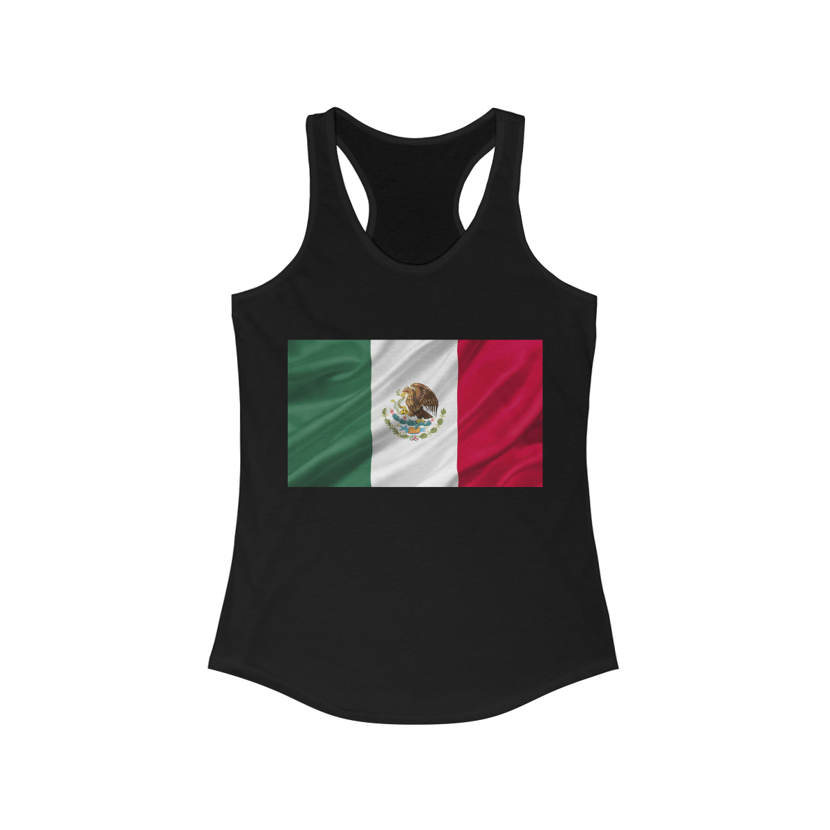 Mexican Flag Printed on a Women's Ideal Racerback Tank - Image 5