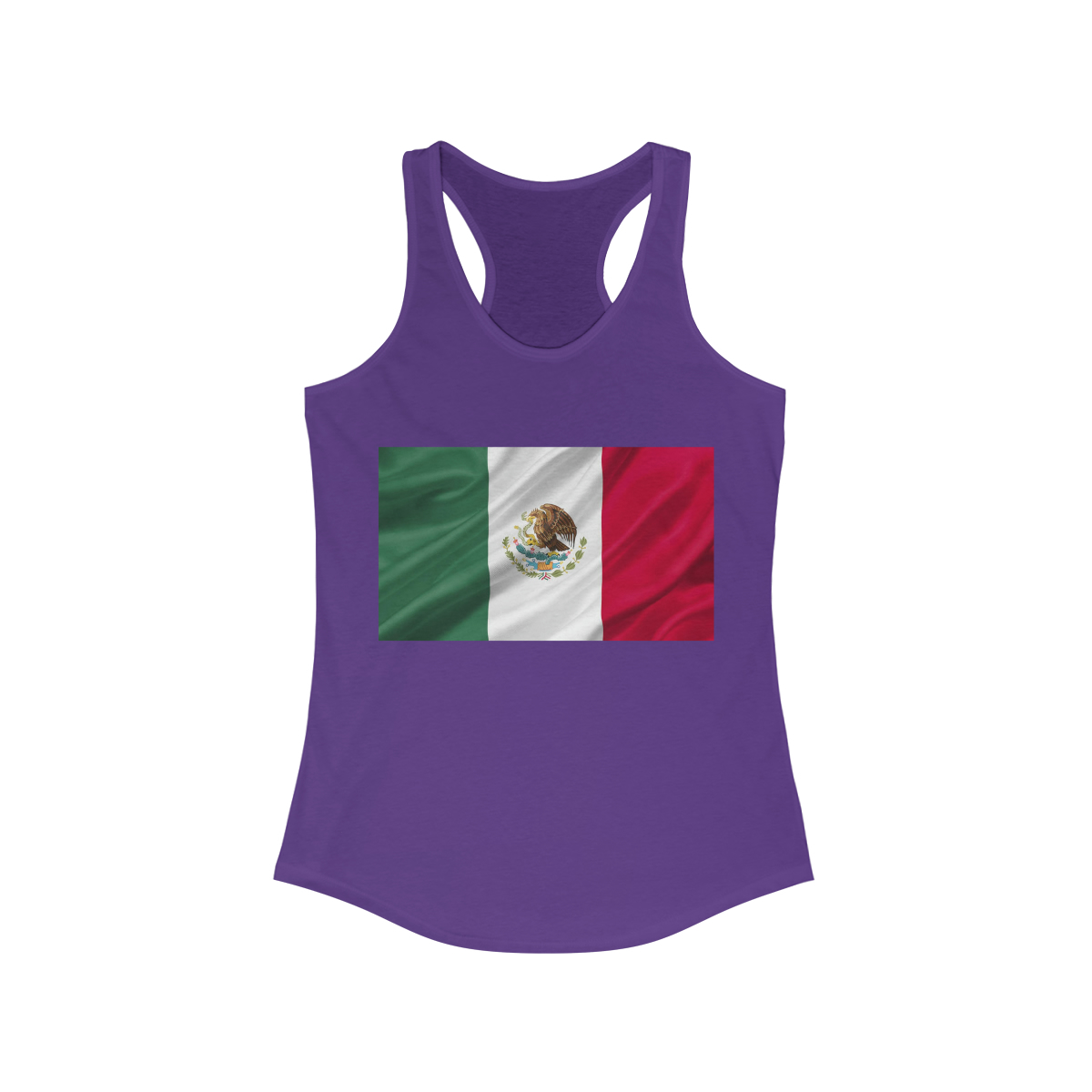 Mexican Flag Printed on a Women's Ideal Racerback Tank - Image 23
