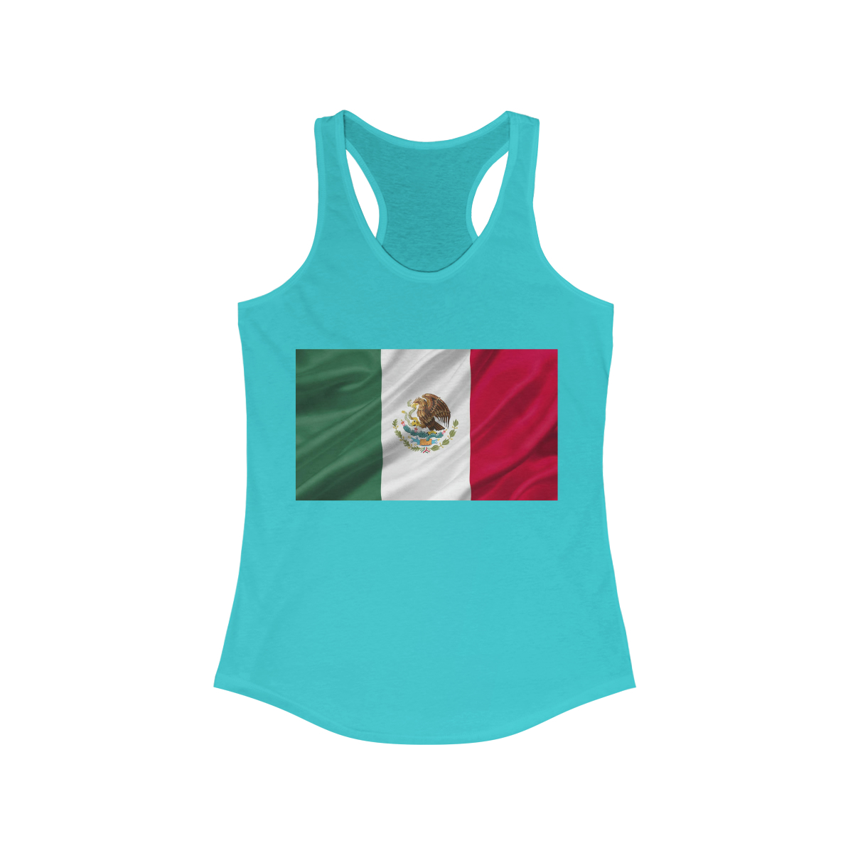 Mexican Flag Printed on a Women's Ideal Racerback Tank - Image 15