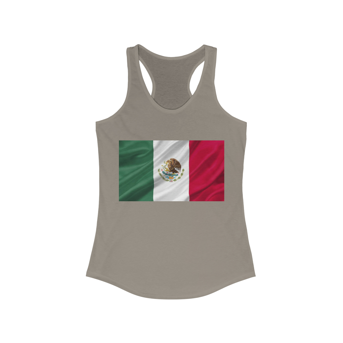 Mexican Flag Printed on a Women's Ideal Racerback Tank - Image 7