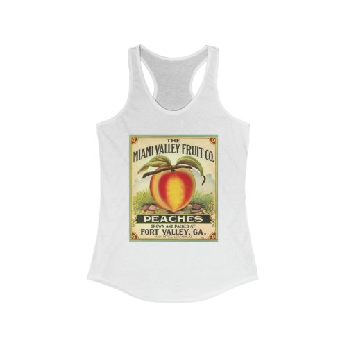 Miami Valley Fruit Co. Vintage Crate Label Printed on a Women's Ideal Racerback Tank