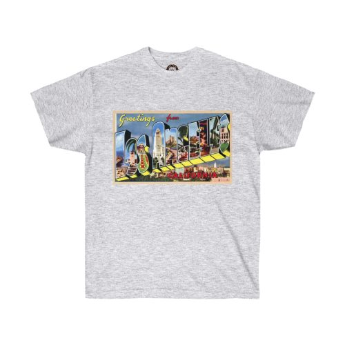 Greetings From Los Angeles Vintage Postcard Printed on a Unisex Ultra Cotton Tee