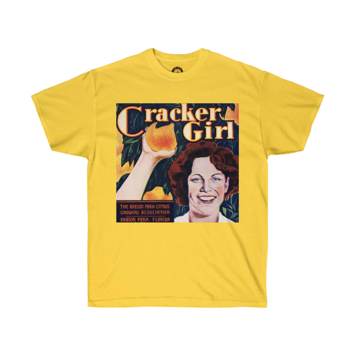Cracker Girl Vintage Fruit Crate Label Printed on a Unisex Ultra Cotton Tee - Image 11