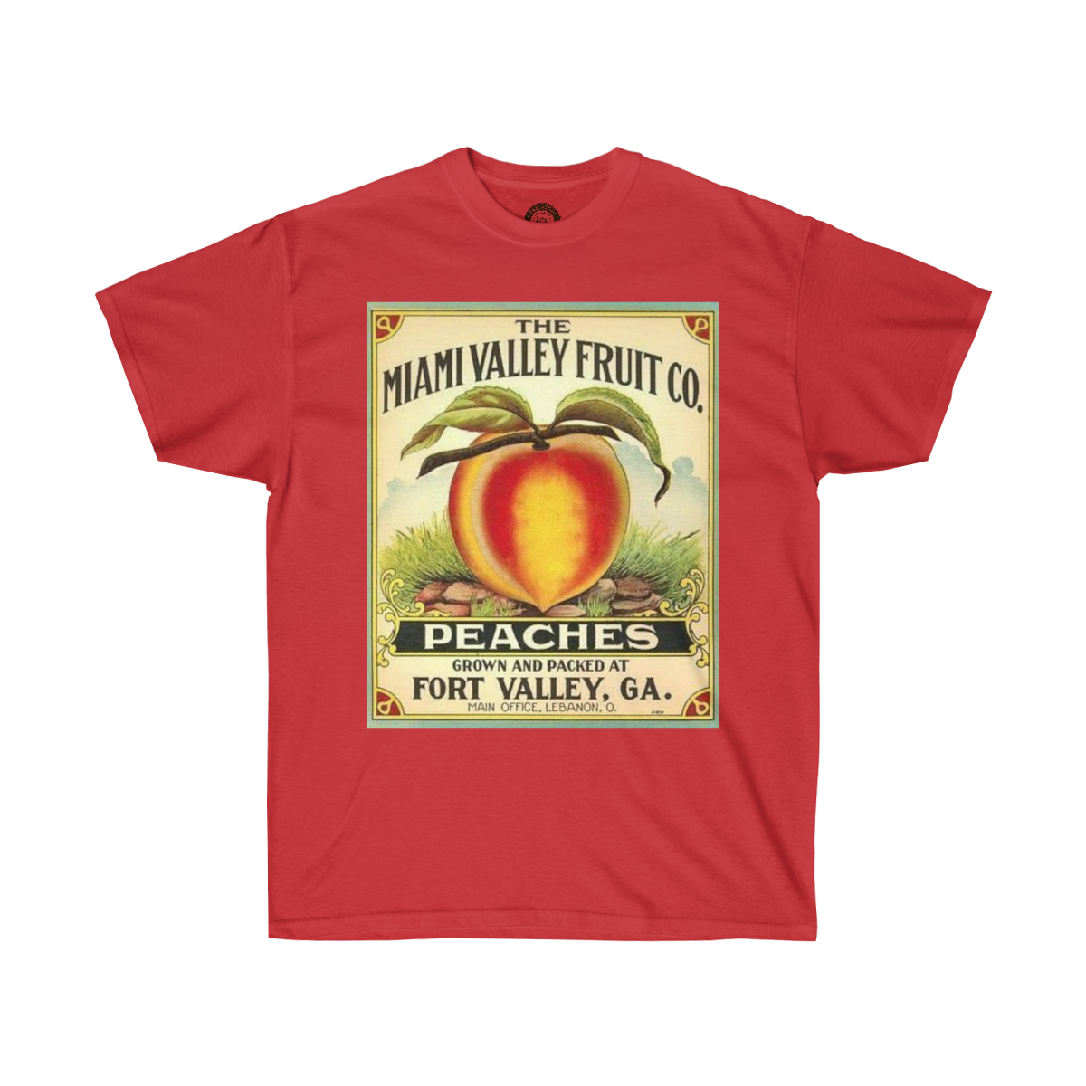 Miami Valley Fruit Co. Vintage Crate Label Printed on a Unisex Ultra Cotton Tee - Image 10