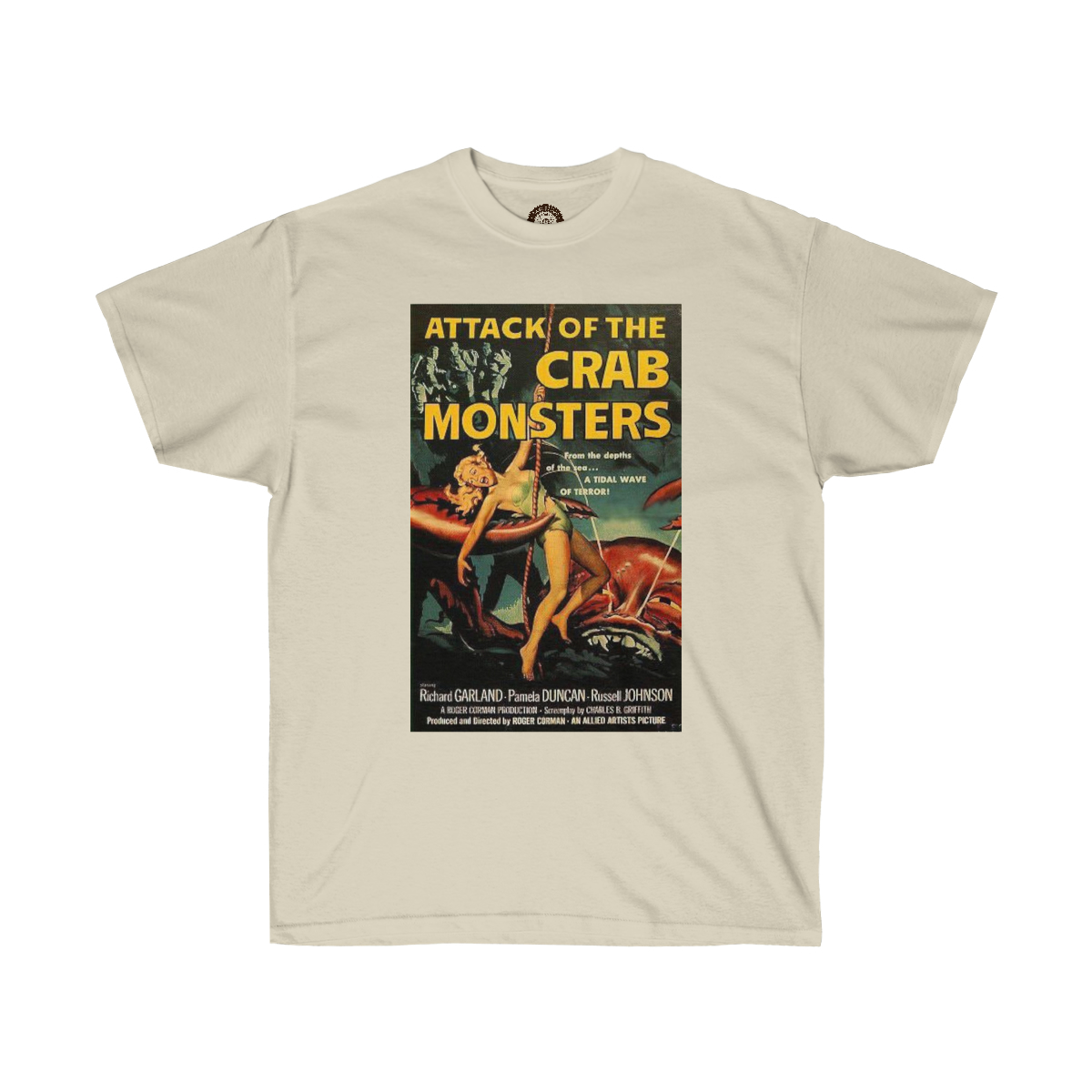 Attack of the Crab Monsters Vintage Movie Poster Printed on a Unisex Ultra Cotton Tee - Image 7