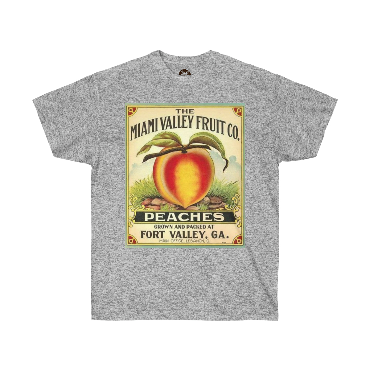 Miami Valley Fruit Co. Vintage Crate Label Printed on a Unisex Ultra Cotton Tee - Image 5