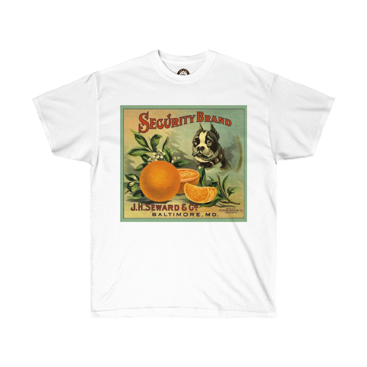 Security Brand Citrus Co. Vintage Crate Label Printed on a Unisex Ultra Cotton Tee - Image 3