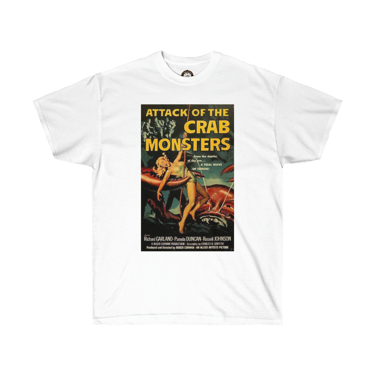 Attack of the Crab Monsters Vintage Movie Poster Printed on a Unisex Ultra Cotton Tee
