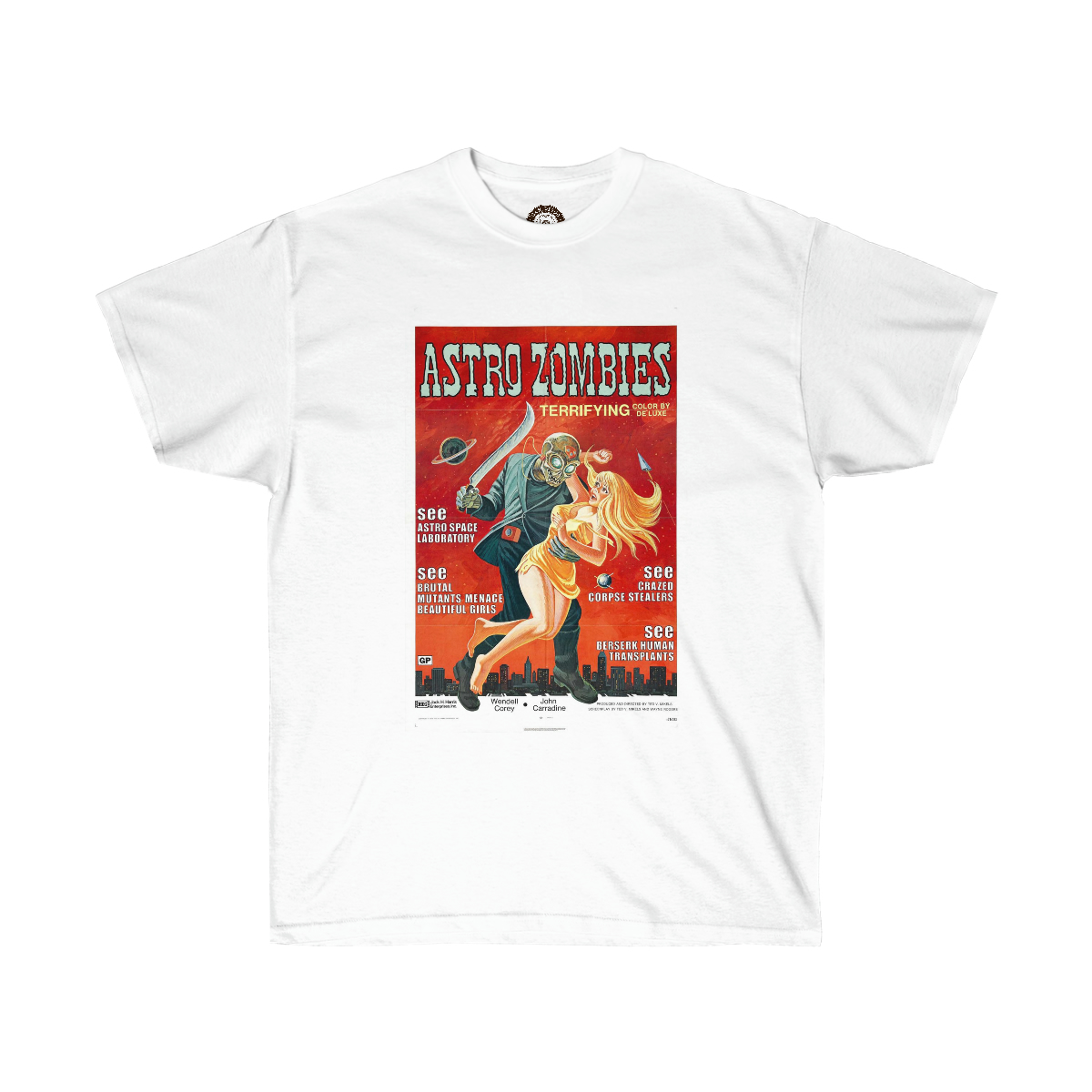 Astro Zombies Vintage Movie Poster Printed on a Unisex Ultra Cotton Tee